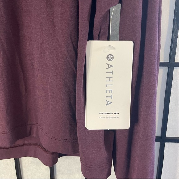 Athleta Elemental Plum Long Sleeve Tee NWT Small - Picture 4 of 5